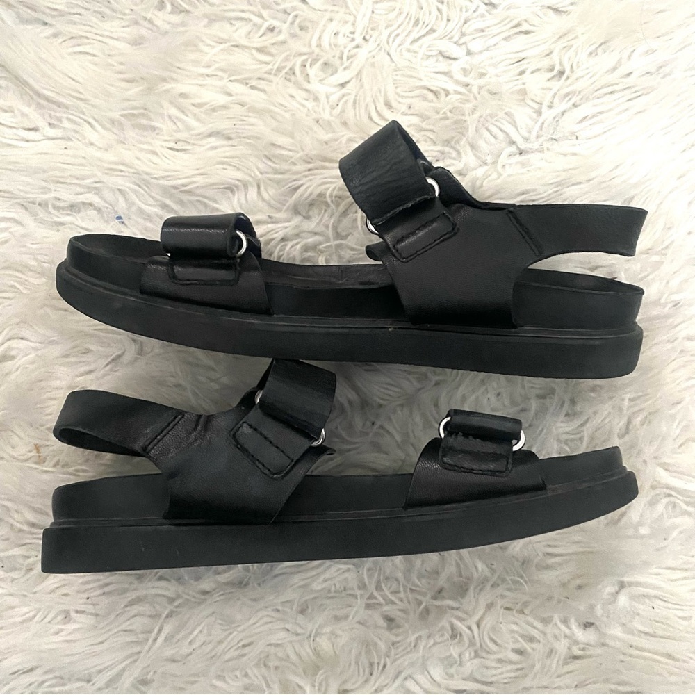 Vagabond Erin Leather Platform Leather Sandals Black Size 11 - Picture 3 of 9